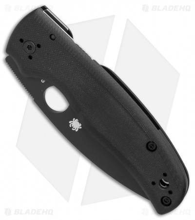 Spyderco Shaman Compression Lock Knife Black G-10 (3.6" Black Full Ser) C229GSBK