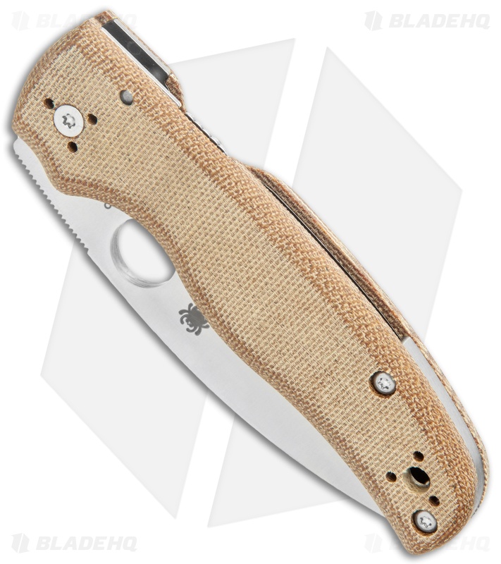 Spyderco Shaman Compression Lock Knife Brown Micarta (3.6" Satin Z-Wear)