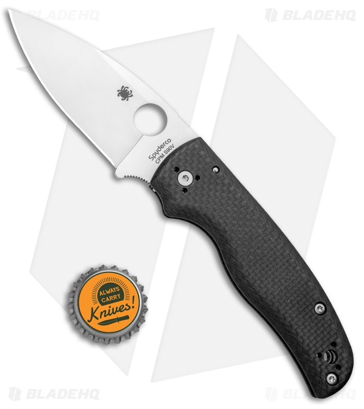 Spyderco Shaman Sprint Run Compression Lock Knife Carbon Fiber (3.6" Satin S90V)