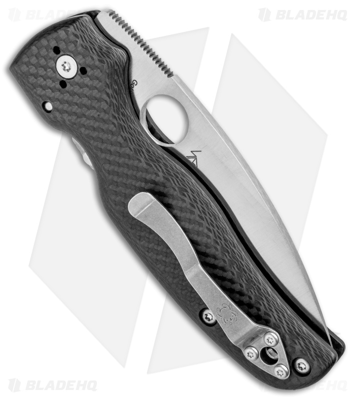 Spyderco Shaman Sprint Run Compression Lock Knife Carbon Fiber (3.6" Satin S90V)