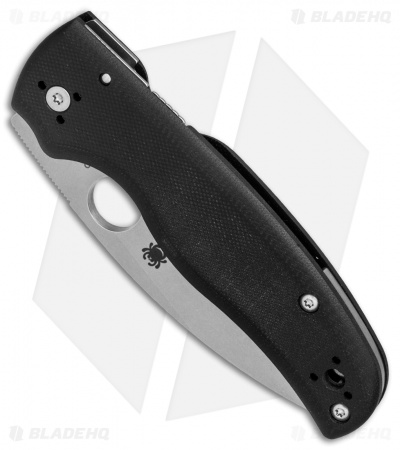 Spyderco Shaman Compression Lock Knife Black G-10 (3.6" Stonewash) C229GP