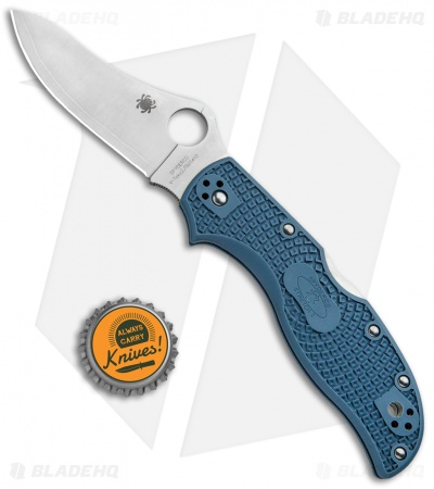 Spyderco Stretch 2 LW Sprint Run Knife Blue FRN (3.4" Satin V-Toku2) C90FPBLE2