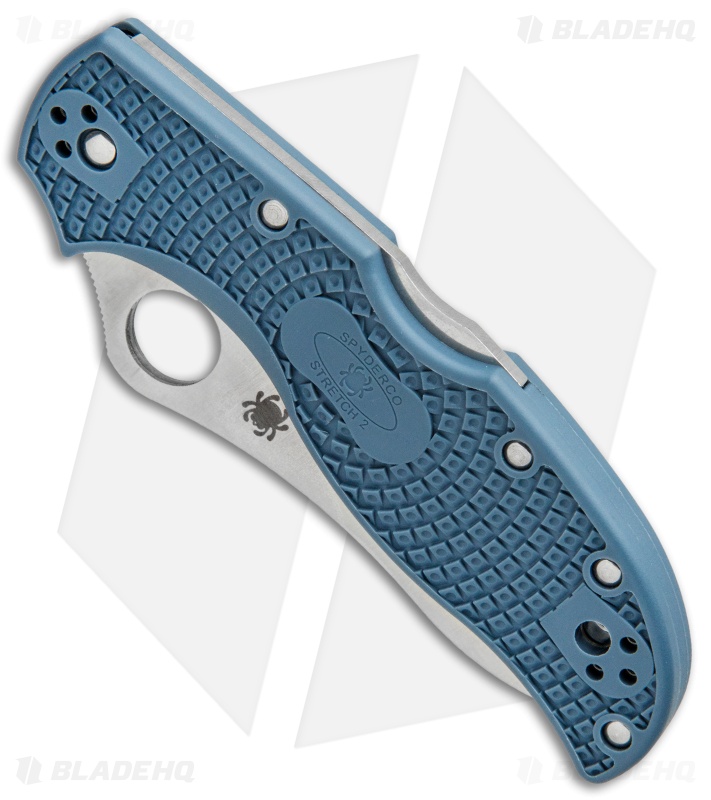 Spyderco Stretch 2 LW Sprint Run Knife Blue FRN (3.4" Satin V-Toku2) C90FPBLE2