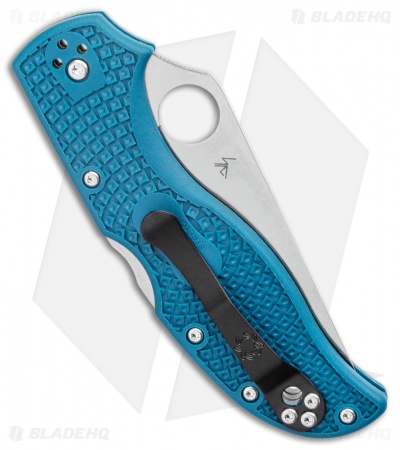 Spyderco Stretch 2 Lightweight Lockback Knife Blue FRN (3.4" Satin) 