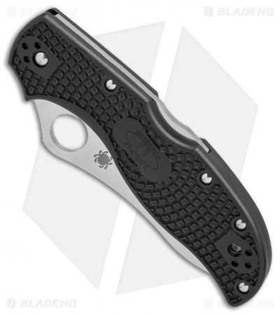 Spyderco Stretch 2 Lightweight Knife Black FRN (3.4" Satin) C90PBK2