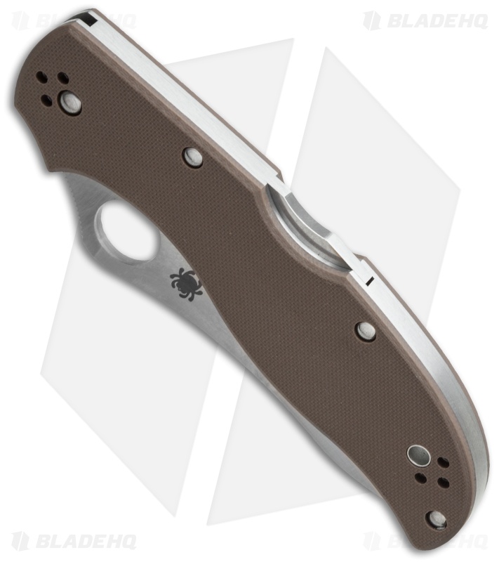 Spyderco Stretch 2 Knife Brown G-10 (3.5" Satin ZDP-189) C90GBNPE2