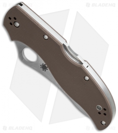 Spyderco Stretch 2 Knife Brown G-10 (3.5" Satin ZDP-189) C90GBNPE2