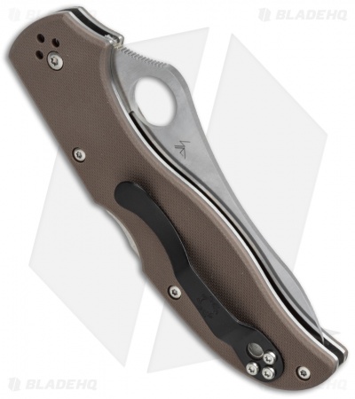 Spyderco Stretch 2 Knife Brown G-10 (3.5" Satin ZDP-189) C90GBNPE2