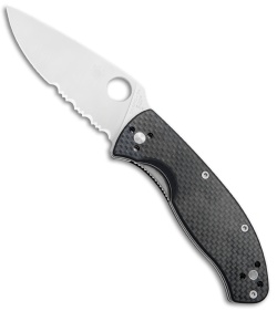 Spyderco Tenacious Folding Knife 3-3/8 Serrated Blade, G10 Handles -  KnifeCenter - C122GS