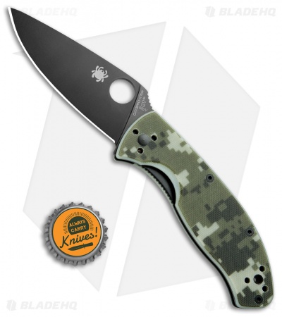 Spyderco Tenacious Folding Knife Camo G-10 (3.375" Black) C122GPCMOBK Exclusive
