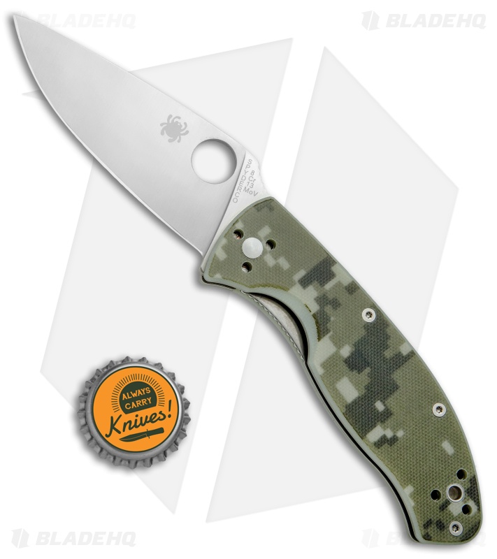 Spyderco Tenacious Folding Knife Camo G-10 (3.375" Satin) C122GPCMO Exclusive