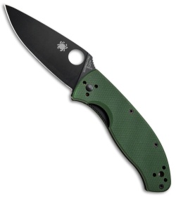Spyderco Tenacious Liner Lock Knife Green G-10 (3.39&quot; Black) C122GPBGR | 71572