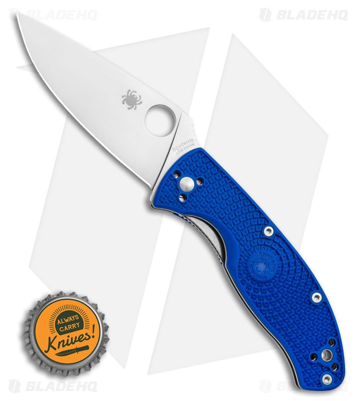 Spyderco Tenacious Lightweight Blue FRN Knife (3.4" Satin S35VN) C122PBL