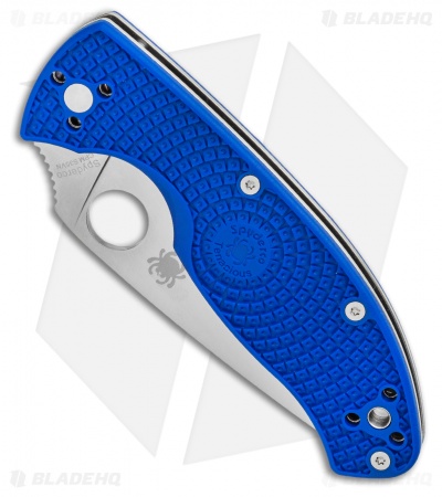 Spyderco Tenacious Lightweight Blue FRN Knife (3.4" Satin S35VN) C122PBL