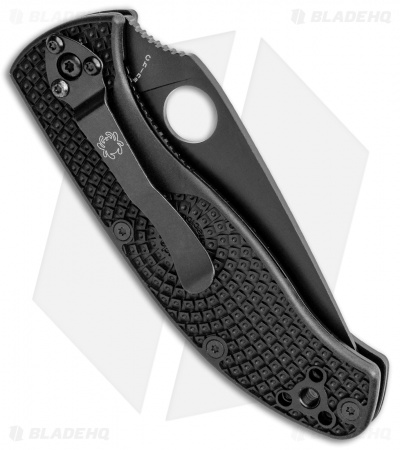 Spyderco Tenacious Lightweight Knife FRN (3.375" Black Full Serr) C122SBBK