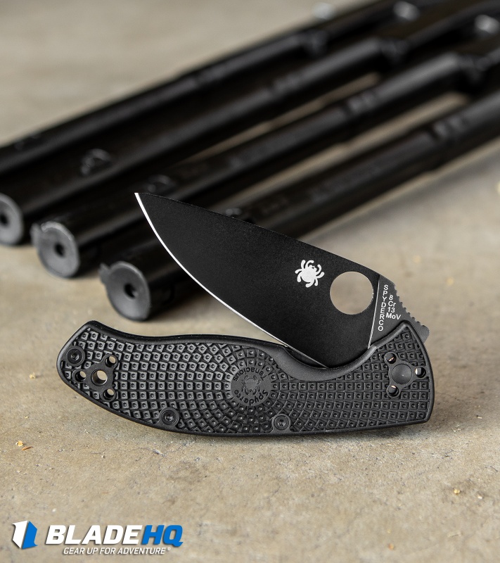 Spyderco Tenacious Lightweight Folding Knife FRN (3.375" Black) C122PBBK