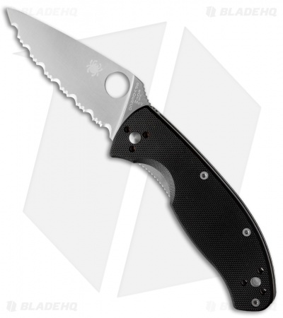 Spyderco Tenacious Folding Knife G-10 (3.375" Satin Full Serr) C122GS