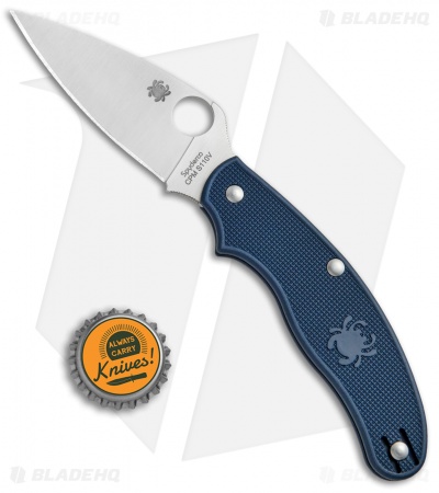 Spyderco UK Pen Knife Slip Joint Dark Blue FRN (2.9" Satin CPM-S110V) C94PDBL