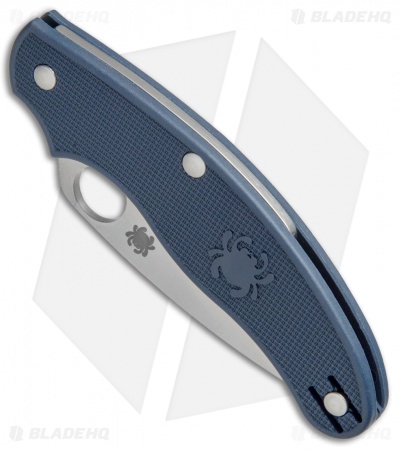 Spyderco UK Pen Knife Slip Joint Dark Blue FRN (2.9" Satin CPM-S110V) C94PDBL