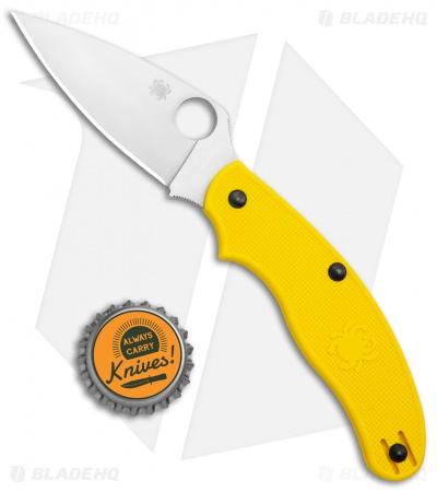 Spyderco UK Pen Knife Salt Slip Joint Yellow FRN (2.9" Satin) C94PYL