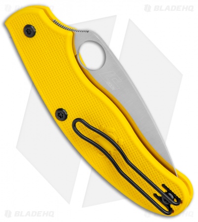 Spyderco UK Pen Knife Salt Slip Joint Yellow FRN (2.9" Satin) C94PYL