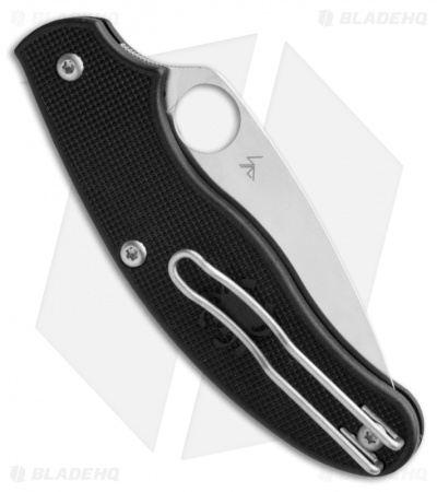 Spyderco UK Pen Knife Slip Joint Black FRN (2.9" Satin CTS-BD1) C94PBK