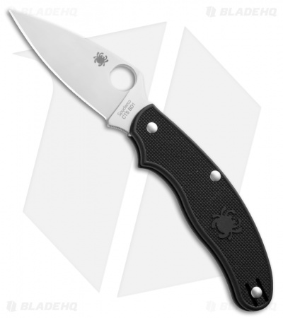 Spyderco UK Pen Knife Slip Joint Black FRN (2.9" Satin CTS-BD1) C94PBK