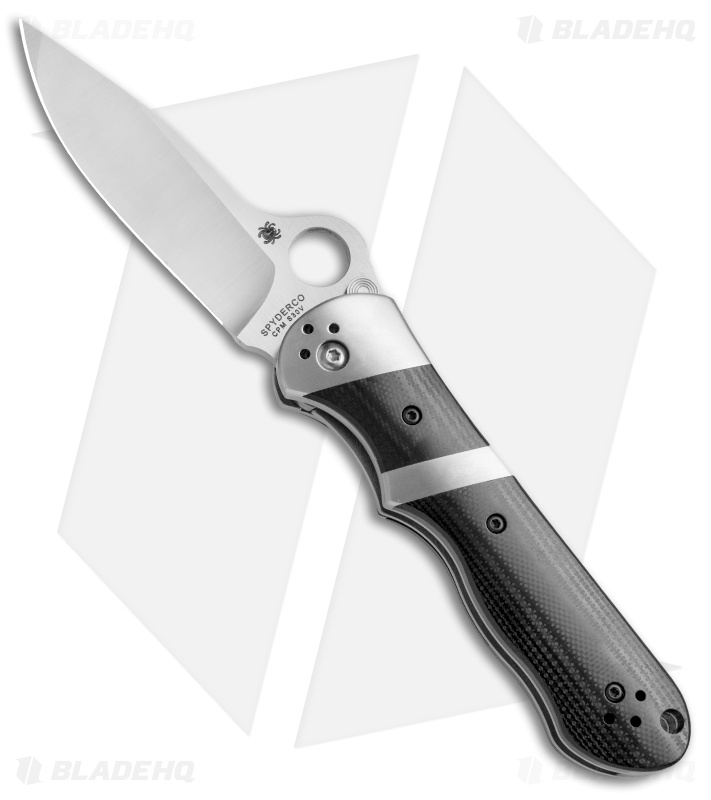 Spyderco Vallotton Lil' Sub-Hilt Knife Black G-10 (3.125