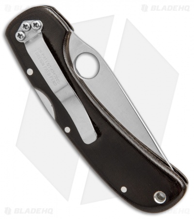 Spyderco Wayne Goddard Small Lock Back Knife Brown Micarta (2.9" Satin Serr) 