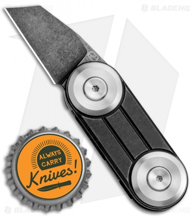 Stedemon MINI-01 Frame Lock Knife Black Titanium (1.3" Black Stonewash)