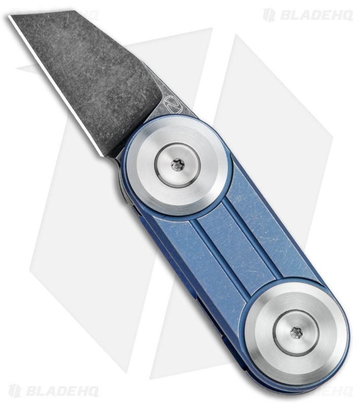 Stedemon MINI-01 Frame Lock Knife Blue Titanium (1.3" Black Stonewash)