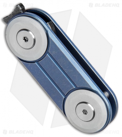 Stedemon MINI-01 Frame Lock Knife Blue Titanium (1.3" Black Stonewash)