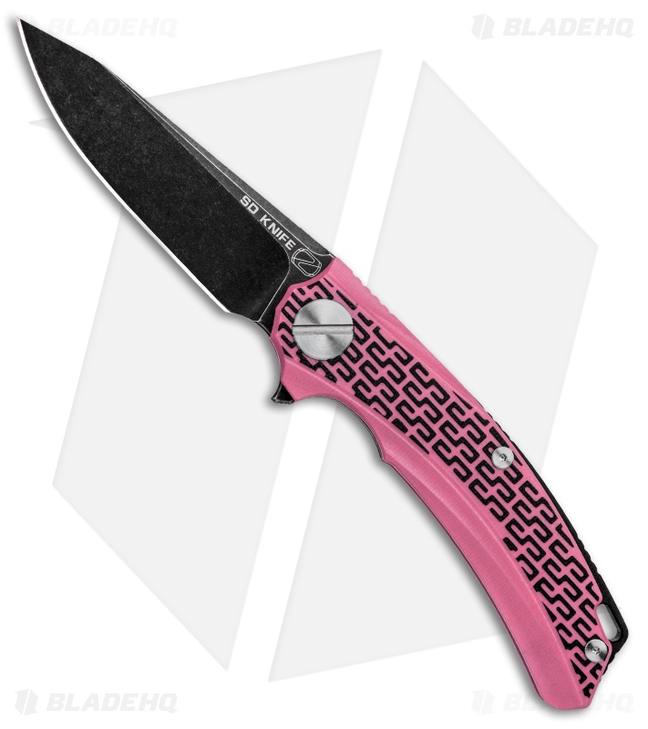 Stedemon Knife Co. BG01 Liner Lock Knife Pink G-10 (3.3" Black SW) BG0108