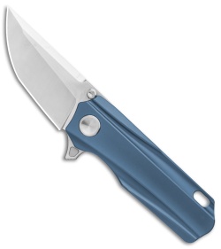 Stedemon Shy Mini Integral Frame Lock Knife Blue Titanium (2.25" Satin) 