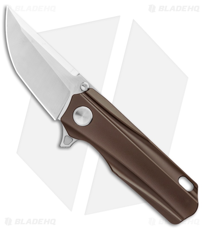 Stedemon Shy Mini Integral Frame Lock Knife Bronze Titanium (2.25" Satin)