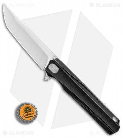 Stedemon Shy V Tanto Integral Frame Lock Knife Black Ti (4" Satin)