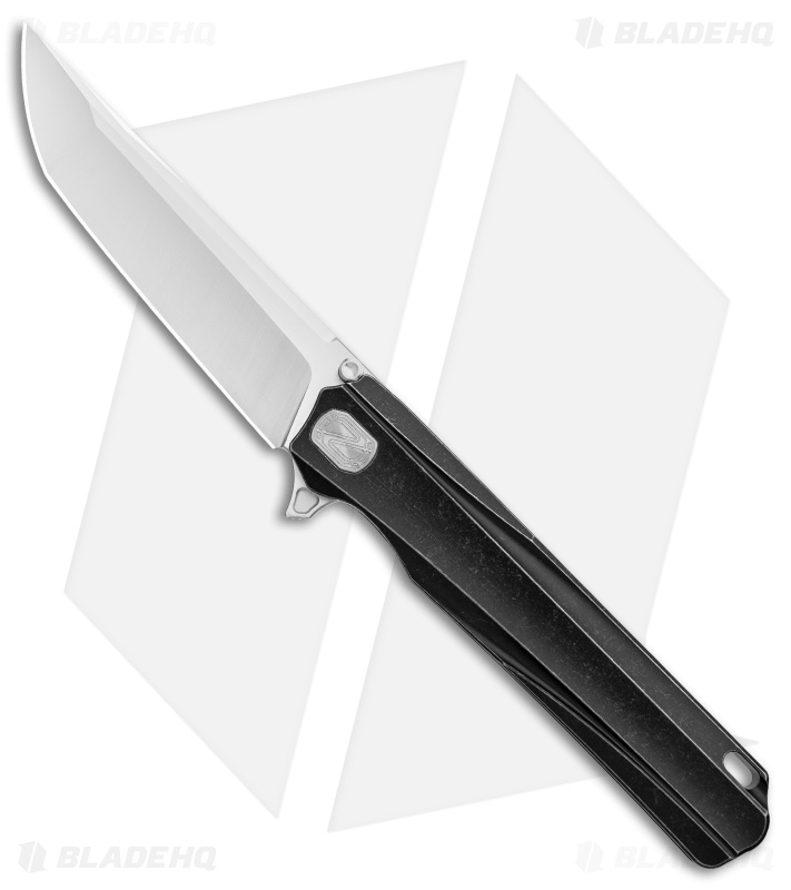 Stedemon Shy V Tanto Integral Frame Lock Knife Black Ti (4" Satin)