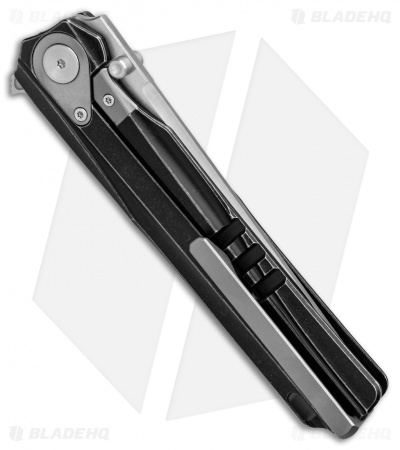Stedemon Shy V Tanto Integral Frame Lock Knife Black Ti (4" Satin)