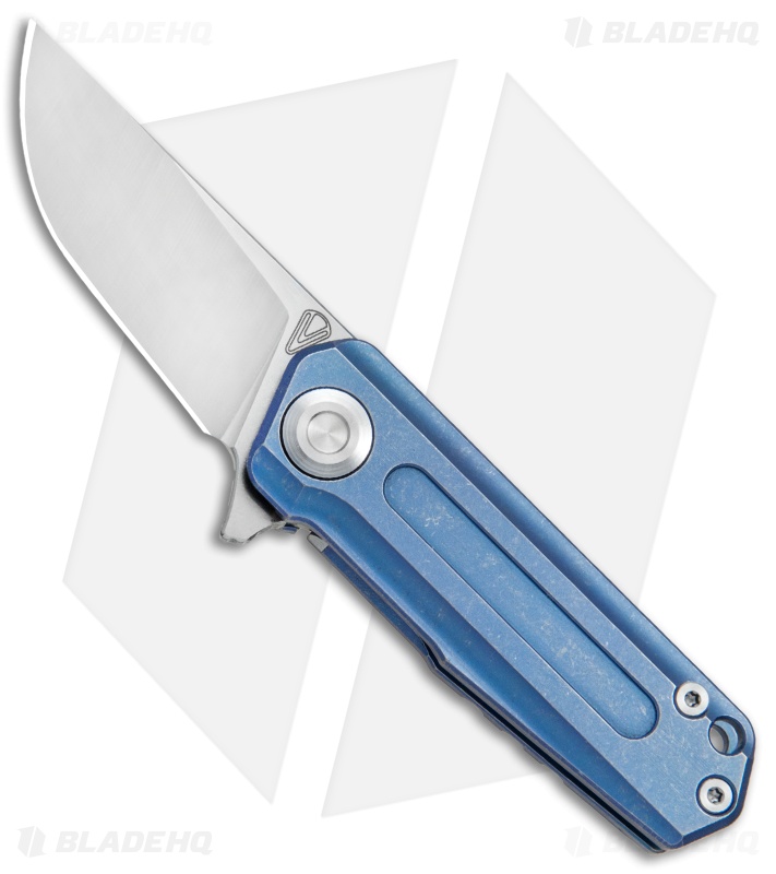 Stedemon Vouking T03BLU Frame Lock Knife Blue Titanium (1.8" Satin) 