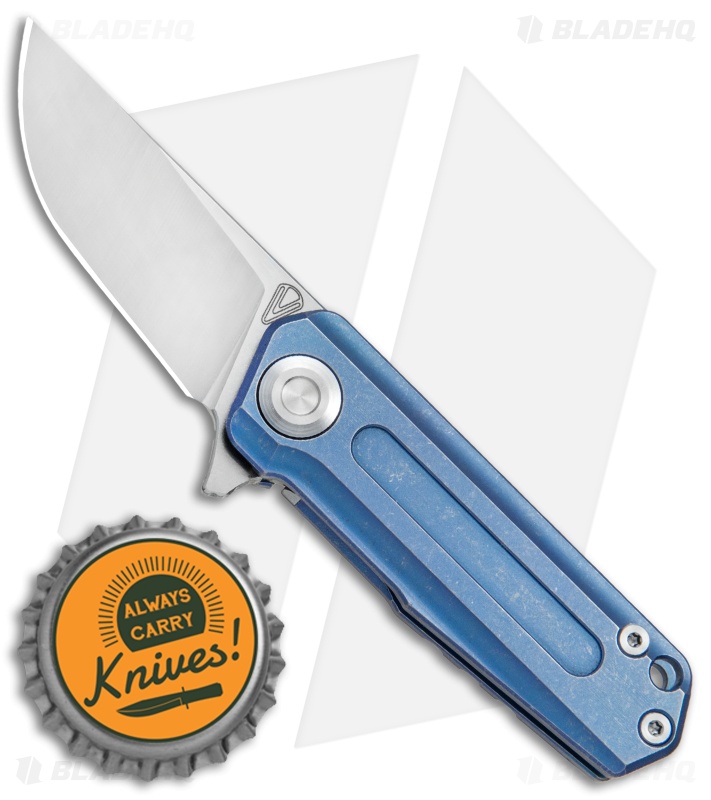 Stedemon Vouking T03BLU Frame Lock Knife Blue Titanium (1.8" Satin) 