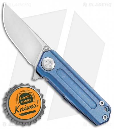 Stedemon Vouking T03BLU Frame Lock Knife Blue Titanium (1.8" Satin) 