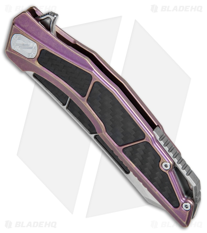 Stedemon Zon Zodiac Frame Lock Knife CF/Pink Titanium (3.75