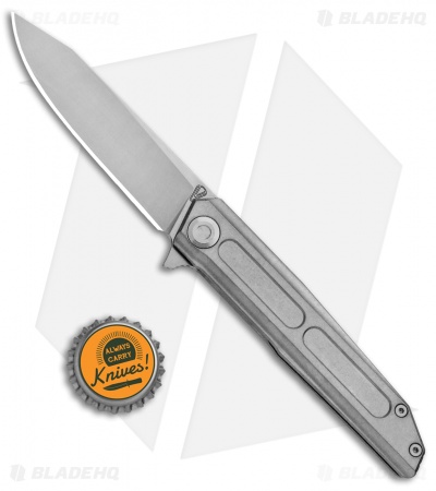 Stedemon Vouking Samgun TS05 Frame Lock Knife Gray Titanium (3.3" Stonewash) 