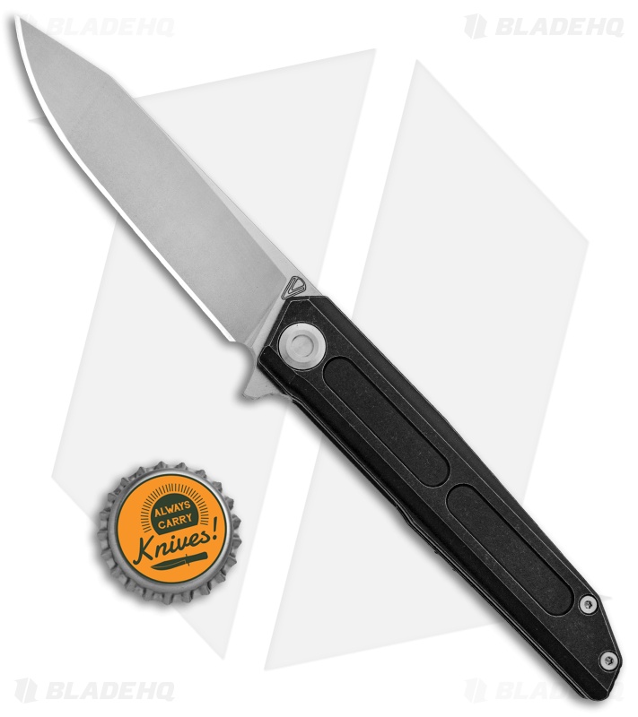 Stedemon Vouking Samgun TS05 Frame Lock Knife Black Titanium (3.3" Stonewash) 