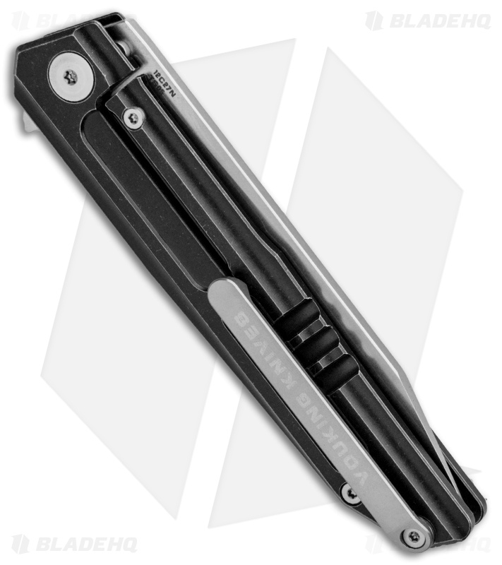 Stedemon Vouking Samgun TS05 Frame Lock Knife Black Titanium (3.3" Stonewash) 