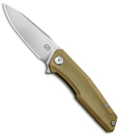 Stedemon Knife Co. ZKC C02 Liner Lock Knife Desert Tan G-10 (3.75" Satin) 