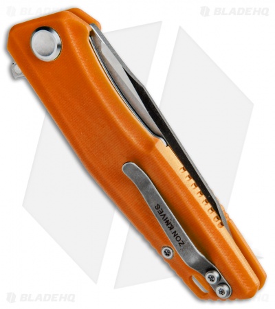 Stedemon Knife Co. ZKC C02 Liner Lock Knife Orange G-10 (3.75" Satin) 