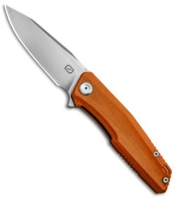 Stedemon Knife Co. ZKC C02 Liner Lock Knife Orange G-10 (3.75" Satin) 