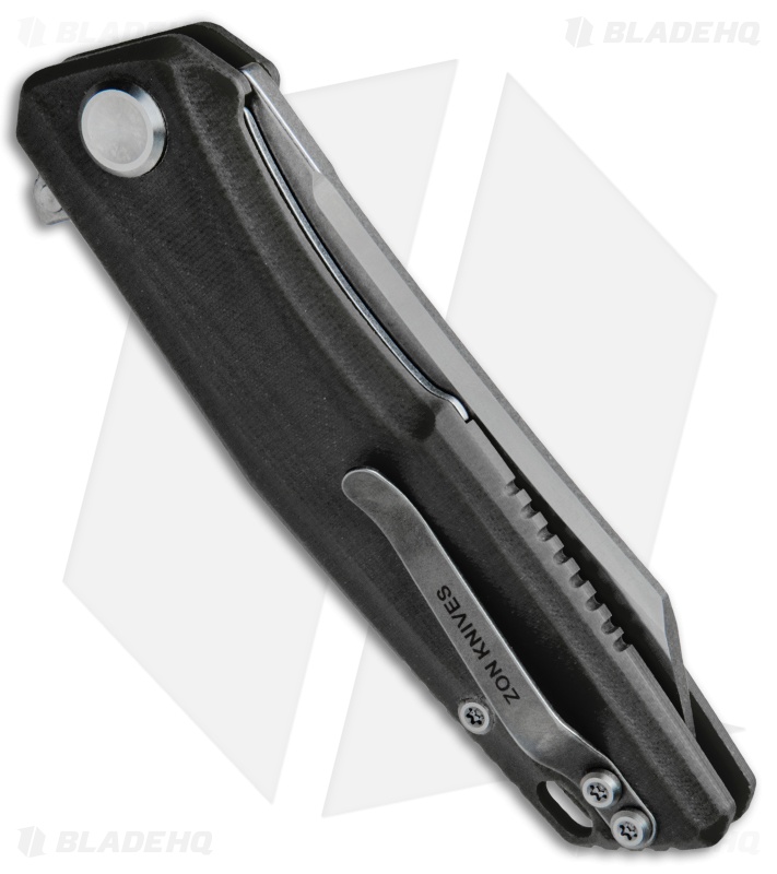 Stedemon Knife Co. ZKC C02 Reverse Tanto Knife Black G-10 (3.75" Satin) 