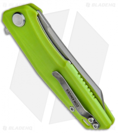 Stedemon Knife Co. ZKC C02 Reverse Tanto Knife Green G-10 (3.75" Satin) 